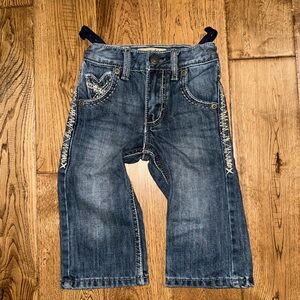 Wrangler Toddler Girl Blue Denim Jeans with Embroidered Details